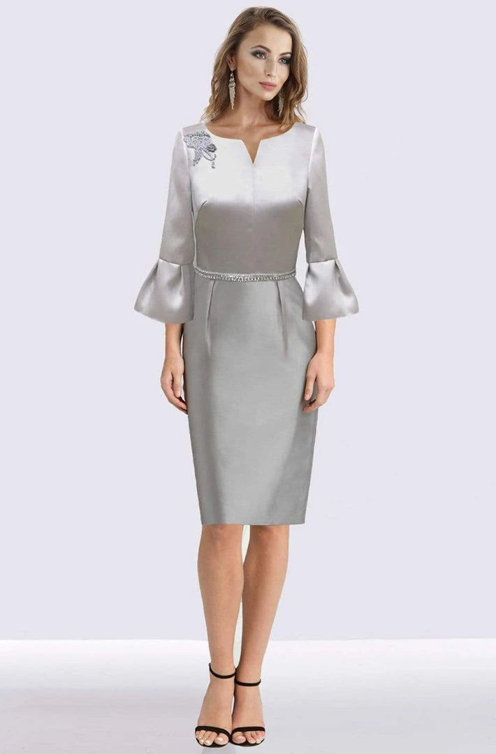 Feriani Couture - 18752 Quarter Length Sleeves Beaded Cocktail Dress 3 Feriani Couture - 18752 Quarter Length Sleeves Beaded Cocktail Dress