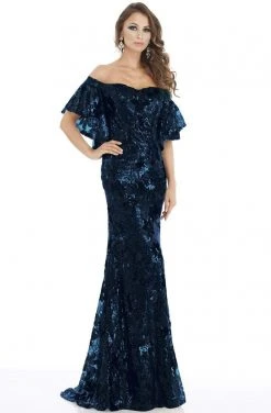 Feriani Couture - 18870 Sequin Embellished Off-Shoulder Dress 9 Feriani Couture - 18870 Sequin Embellished Off-Shoulder Dress