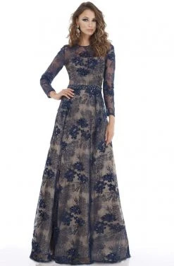 Feriani Couture - 18876 Embellished Illusion Jewel A-Line Dress