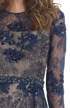 Feriani Couture - 18876 Embellished Illusion Jewel A-Line Dress