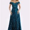 Feriani Couture - 18906 Embellished Plunging Off-Shoulder A-line Dress