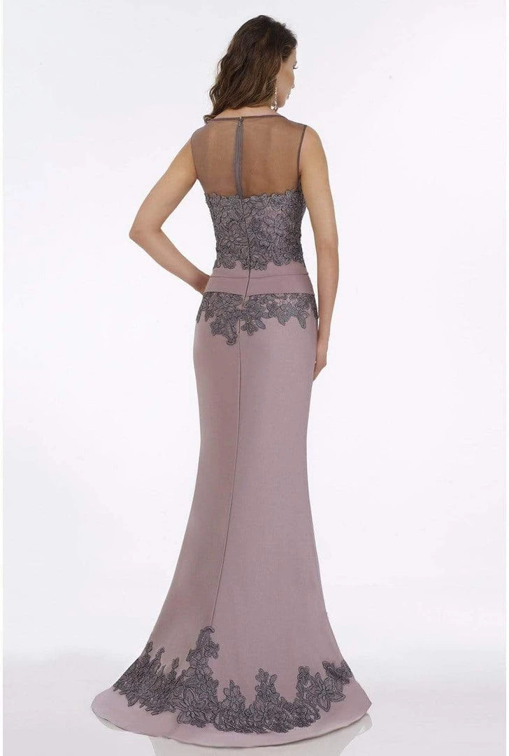 Feriani Couture - 18913 Floral Embroidered Sheer Bateau Mermaid Dress 4 Feriani Couture - 18913 Floral Embroidered Sheer Bateau Mermaid Dress