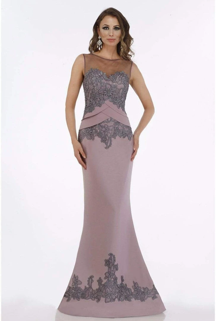 Feriani Couture - 18913 Floral Embroidered Sheer Bateau Mermaid Dress 3 Feriani Couture - 18913 Floral Embroidered Sheer Bateau Mermaid Dress