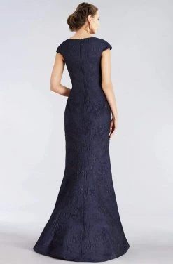 Feriani Couture - 18957 Beaded Appliques Plunging V-Neck Gown