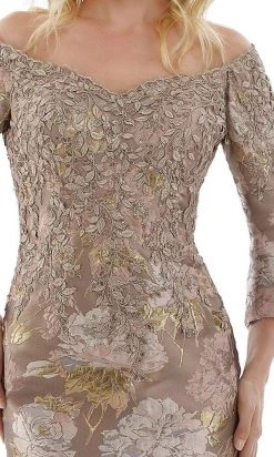 Feriani Couture - 20107 Embroidered Off Shoulder Fitted Dress 7 Feriani Couture - 20107 Embroidered Off Shoulder Fitted Dress