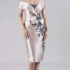 Feriani Couture - 20516 Bow Accented Off Shoulder Dress 1 Feriani Couture - 20516 Bow Accented Off Shoulder Dress