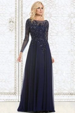 Feriani Couture - 26145 Dazzling Long Sleeve Evening Gown