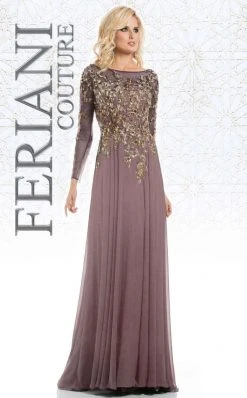 Feriani Couture - 26145 Dazzling Long Sleeve Evening Gown 22 Feriani Couture - 26145 Dazzling Long Sleeve Evening Gown