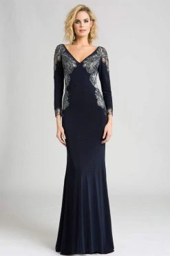 Feriani Couture - 26231 Embellished V-neck Dress