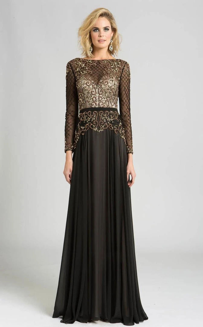 Feriani Couture - 26237 Bedazzled Bateau Sheer Dress 4 Feriani Couture - 26237 Bedazzled Bateau Sheer Dress