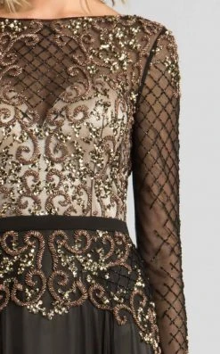 Feriani Couture - 26237 Bedazzled Bateau Sheer Dress 10 Feriani Couture - 26237 Bedazzled Bateau Sheer Dress