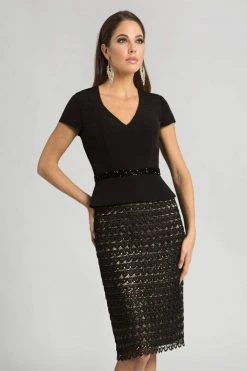 Feriani Couture - 26242 Two Piece V Neck Cocktail Dress