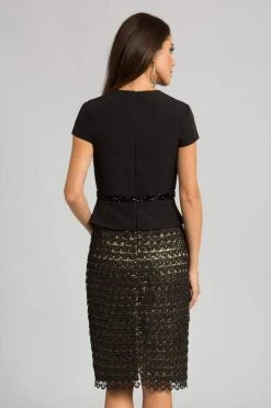 Feriani Couture - 26242 Two Piece V Neck Cocktail Dress