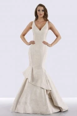 Feriani Couture - 26256 Sleeveless Deep V-neck Mermaid Gown