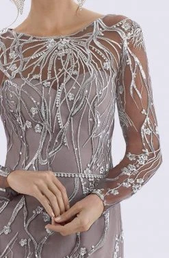 Feriani Couture - 26258 Illusion Long Sleeves Mermaid Dress 7 Feriani Couture - 26258 Illusion Long Sleeves Mermaid Dress