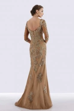 Feriani Couture - 26271 Quarter Length Sleeve Lace Sheath Gown