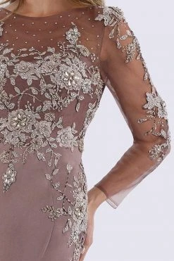 Feriani Couture - 26274 Embellished Floral Lace Sheath Dress