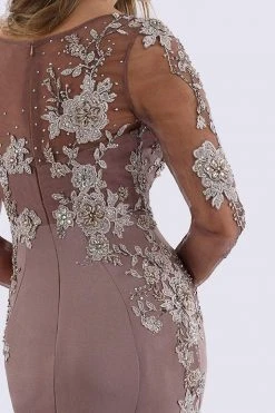 Feriani Couture - 26274 Embellished Floral Lace Sheath Dress
