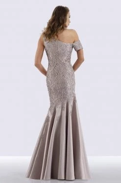 Feriani Couture Asymmetrical Floral Lace Mermaid Gown 18680 - 1 Pc Platinum In Size 8 Available 6 Feriani Couture Asymmetrical Floral Lace Mermaid Gown 18680 - 1 Pc Platinum In Size 8 Available