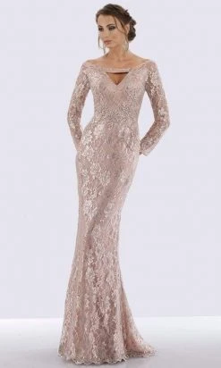 Feriani Couture - Floral Lace Off-Shoulder Dress 18727