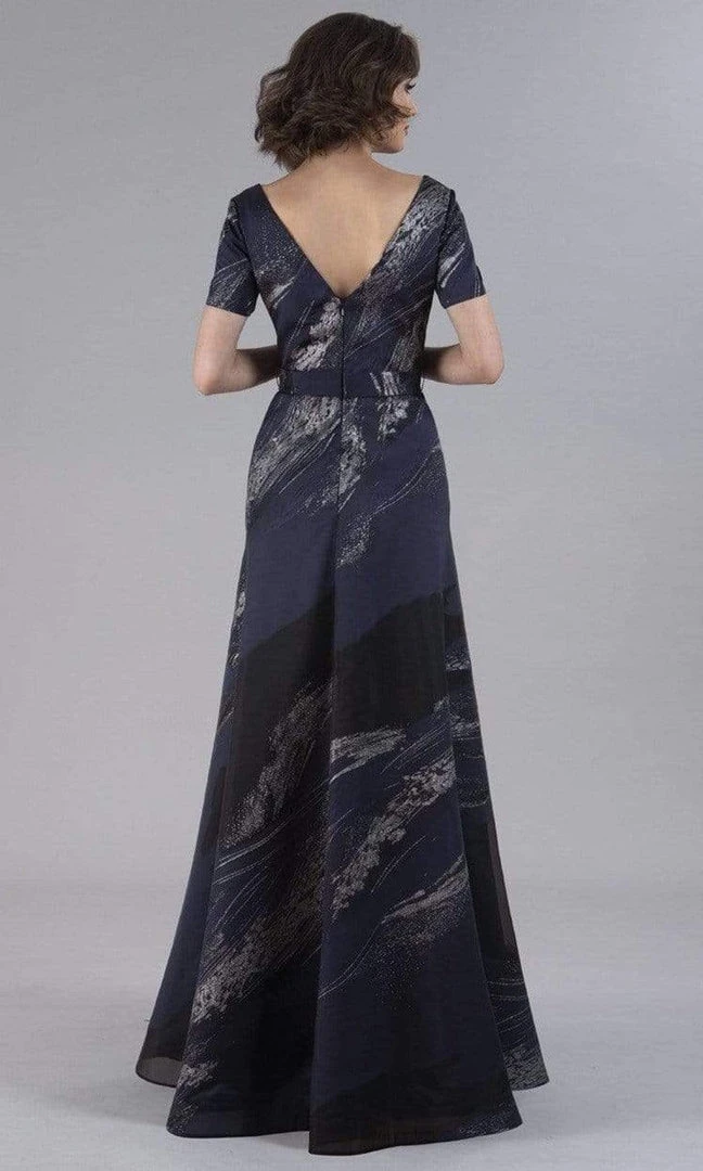 Gia Franco - 12050 Short Sleeve Printed A-line Dress 4 Gia Franco - 12050 Short Sleeve Printed A-line Dress