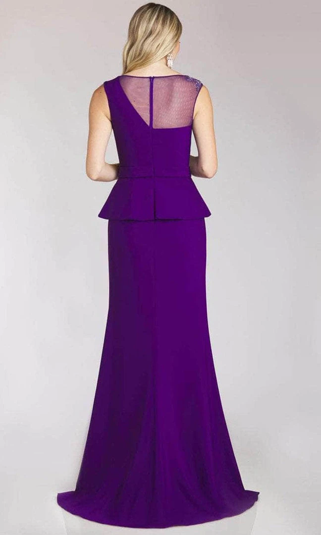 Gia Franco 12164 - Peplum Illusion Bateau Evening Gown 4 Gia Franco 12164 - Peplum Illusion Bateau Evening Gown
