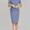 Gia Franco 12203 - Short Sleeve Sheath Formal Dress