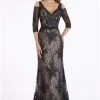 Gia Franco - 12904 Applique Plunging V-neck Trumpet Dress 2 Gia Franco - 12904 Applique Plunging V-neck Trumpet Dress