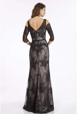 Gia Franco - 12904 Applique Plunging V-neck Trumpet Dress 6 Gia Franco - 12904 Applique Plunging V-neck Trumpet Dress