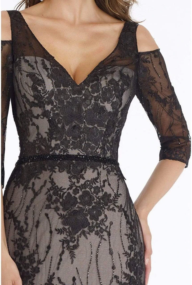 Gia Franco - 12904 Applique Plunging V-neck Trumpet Dress 5 Gia Franco - 12904 Applique Plunging V-neck Trumpet Dress