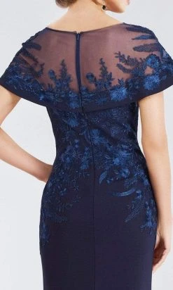 Gia Franco - 12955 Floral Embroidered Cape Sleeve Mermaid Gown 8 Gia Franco - 12955 Floral Embroidered Cape Sleeve Mermaid Gown