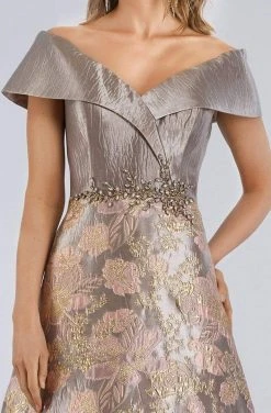 Gia Franco - 12959 Floral Metallic Off-Shoulder Gown 7 Gia Franco - 12959 Floral Metallic Off-Shoulder Gown