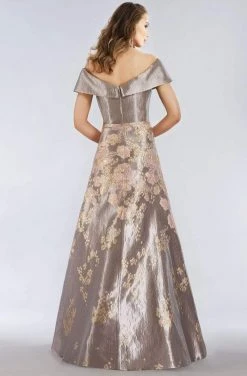 Gia Franco - 12959 Floral Metallic Off-Shoulder Gown 6 Gia Franco - 12959 Floral Metallic Off-Shoulder Gown