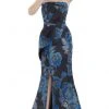 Gia Franco - 12970 Floral Bow Trumpet Dress