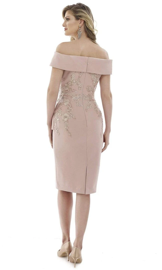 Gia Franco - 12976 Off Shoulder Embroidered Floral Sheath Dress 4 Gia Franco - 12976 Off Shoulder Embroidered Floral Sheath Dress