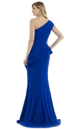 Gia Franco - 12977 Beaded Cap Sleeve Asymmetrical Peplum Dress