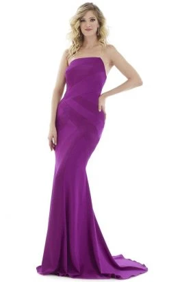 Gia Franco - 12984 Seamed Asymmetrical Mermaid Gown