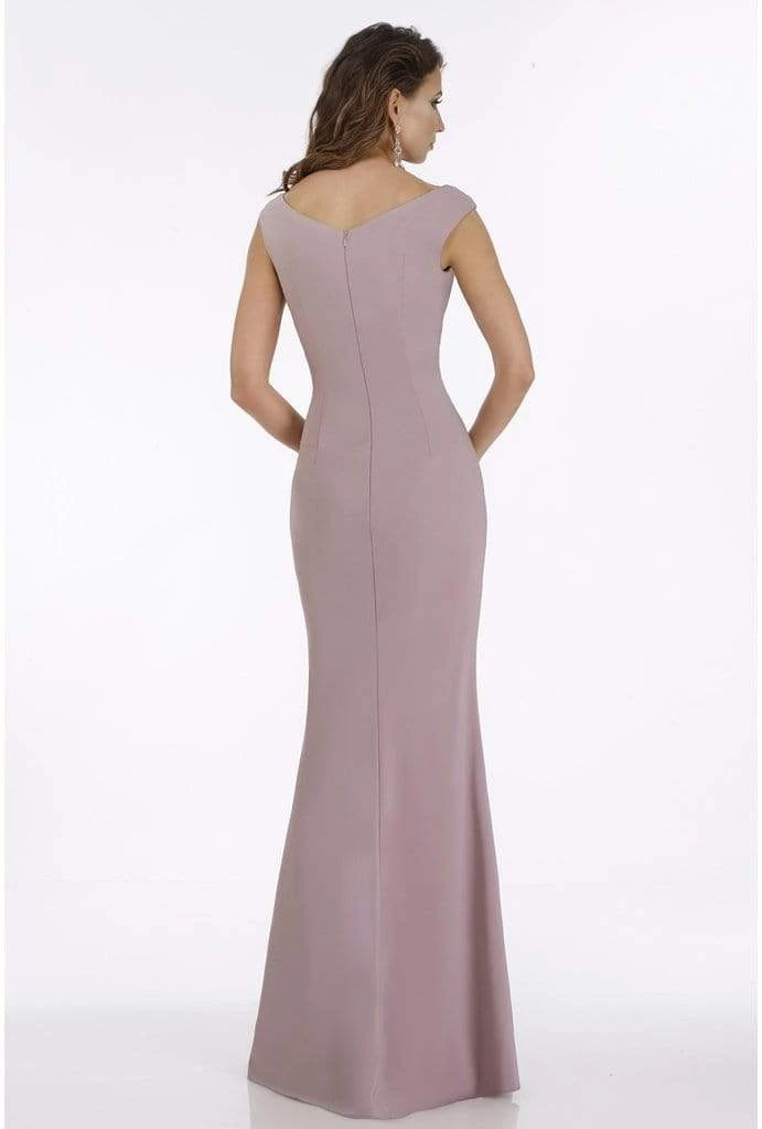 Gia Franco - Embellished Bateau Trumpet Gown With Slit 12921 - 1 Pc Mauve In Size 8 Available 4 Gia Franco - Embellished Bateau Trumpet Gown With Slit 12921 - 1 Pc Mauve In Size 8 Available