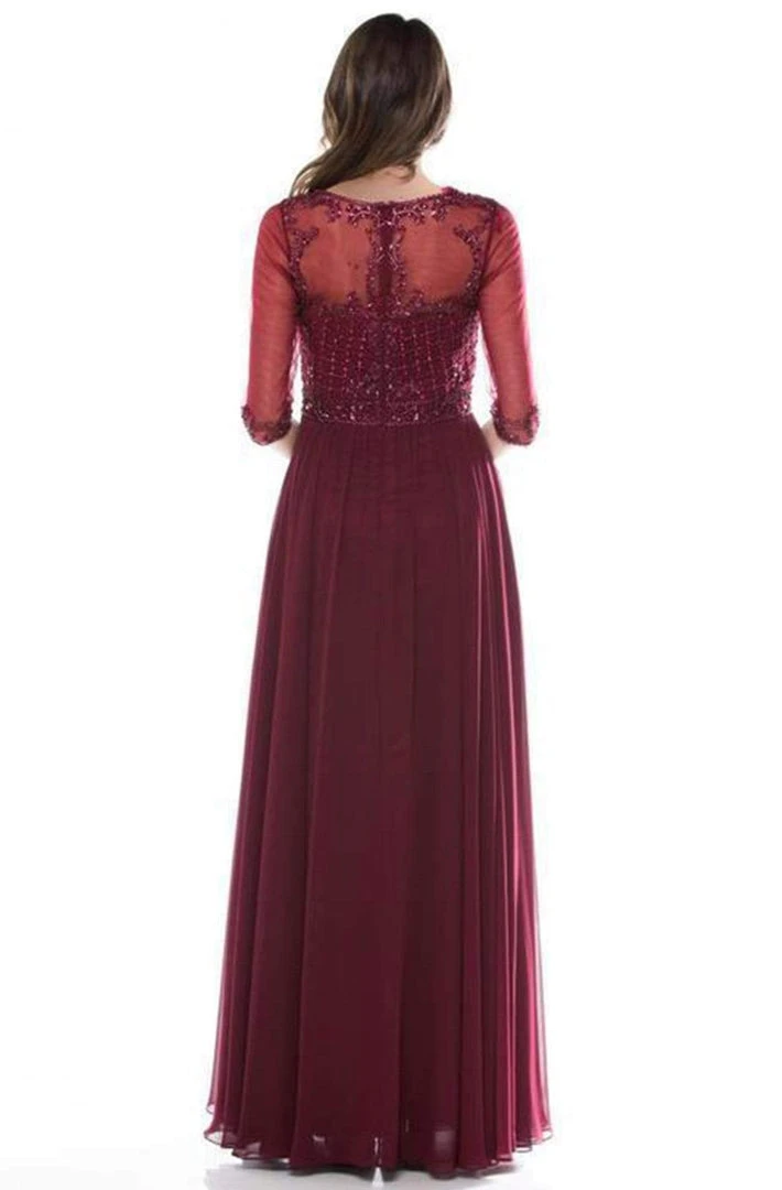 Colors Dress Glow By Colors - G330SL-1 Sequined Illusion Bateau A-line Gown 6 Colors Dress Glow By Colors - G330SL-1 Sequined Illusion Bateau A-line Gown