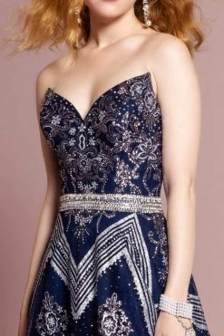 GLS By Gloria - GL2649 Strapless Embellished A-line Gown