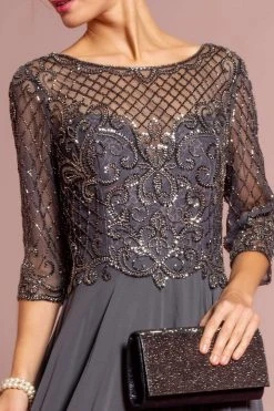 GLS By Gloria - GL2686 Sequined Illusion Bateau A-Line Dress 10 GLS By Gloria - GL2686 Sequined Illusion Bateau A-Line Dress