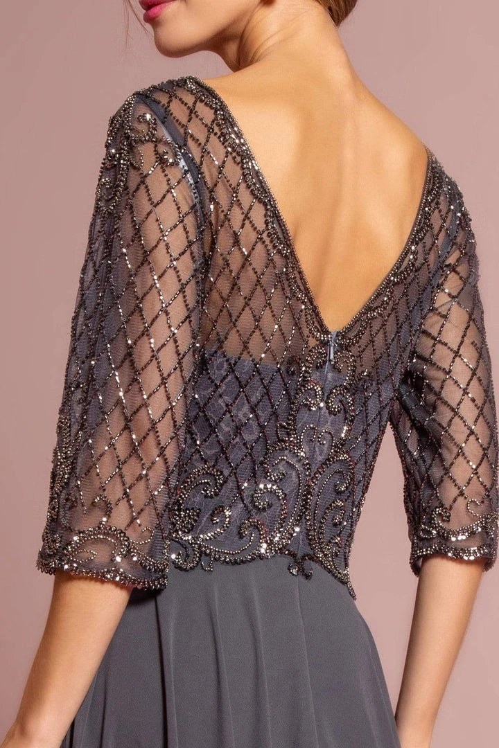 GLS By Gloria - GL2686 Sequined Illusion Bateau A-Line Dress 6 GLS By Gloria - GL2686 Sequined Illusion Bateau A-Line Dress