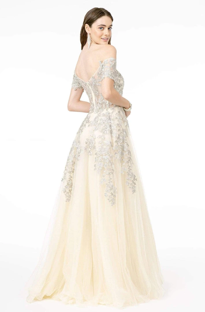 GLS By Gloria - GL2885 Floral Embroidered Mesh Long Gown 8 GLS By Gloria - GL2885 Floral Embroidered Mesh Long Gown