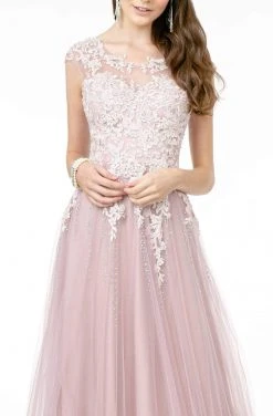 GLS By Gloria - GL2886 Embroidered Scoop Neck A-Line Gown 8 GLS By Gloria - GL2886 Embroidered Scoop Neck A-Line Gown