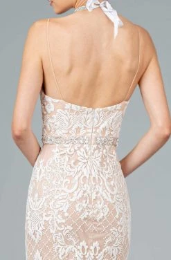 GLS By Gloria - GL2934 Embroidered V-Neck Mermaid Gown