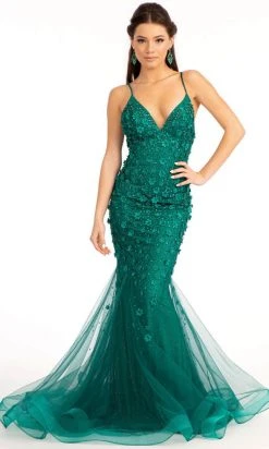 GLS By Gloria GL3000 - Sleeveless V-neck Evening Gown