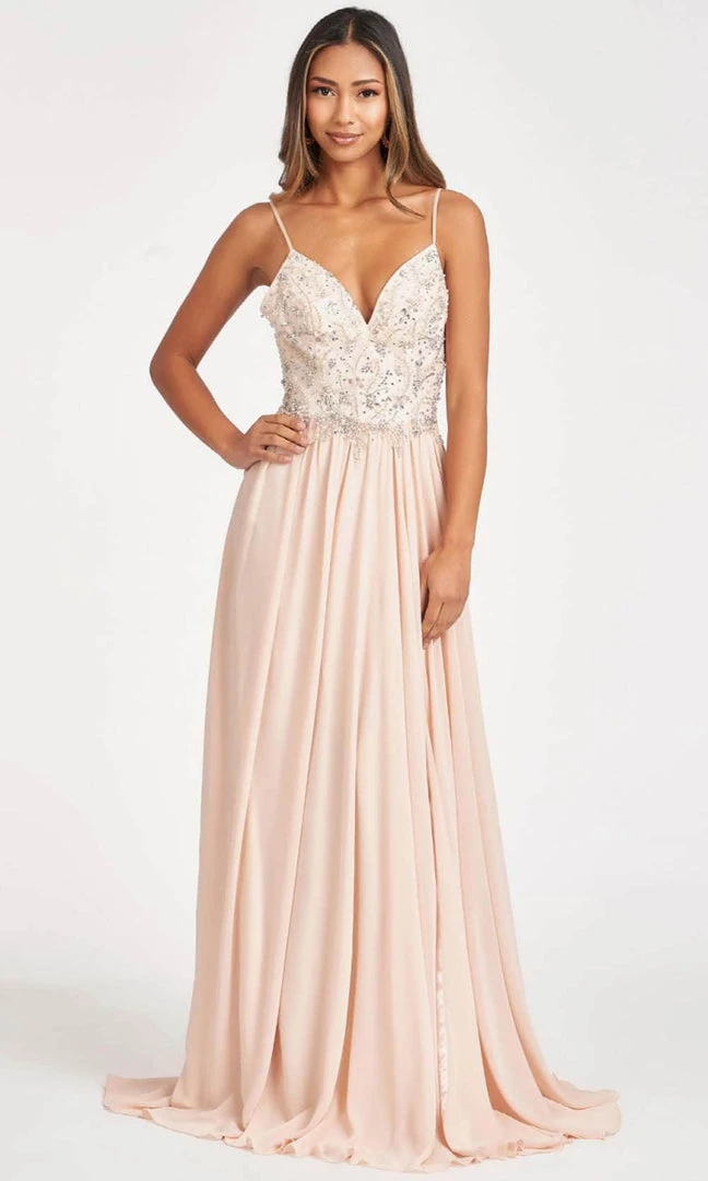 GLS By Gloria GL3005 - Sleeveless Deep V-neck Long Gown 10 GLS By Gloria GL3005 - Sleeveless Deep V-neck Long Gown