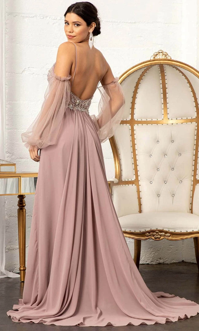 GLS By Gloria GL3005 - Sleeveless Deep V-neck Long Gown 6 GLS By Gloria GL3005 - Sleeveless Deep V-neck Long Gown