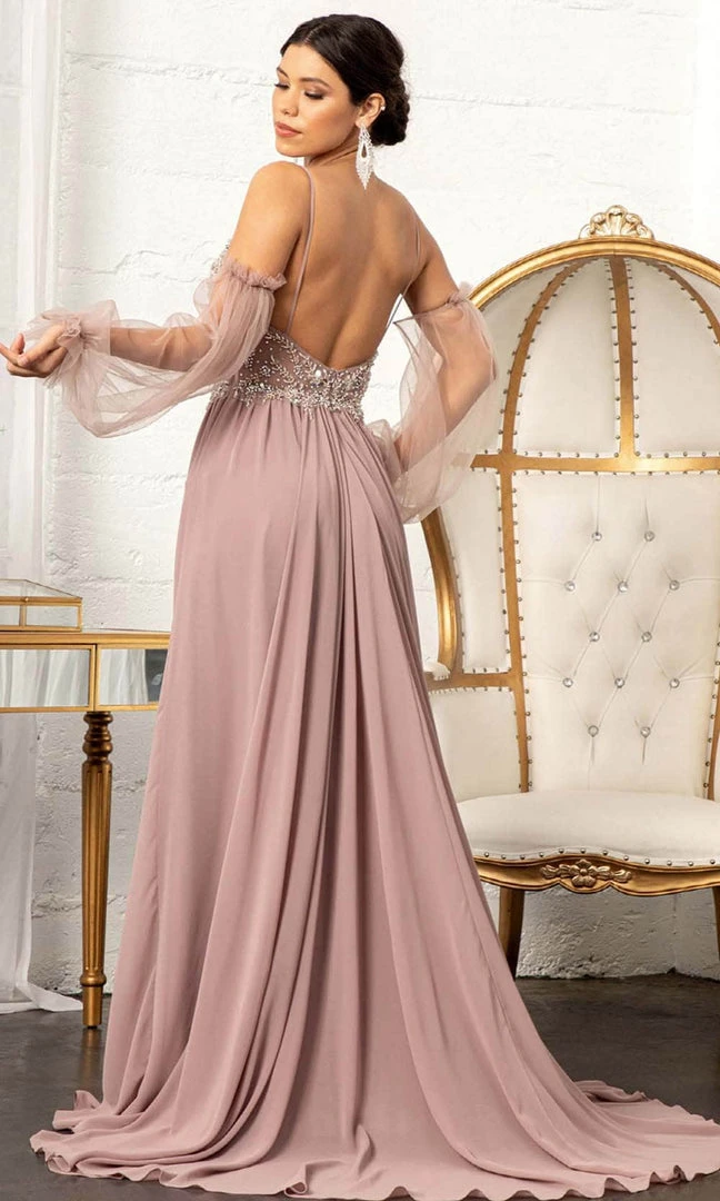 GLS By Gloria GL3005 - Sleeveless Deep V-neck Long Gown 4 GLS By Gloria GL3005 - Sleeveless Deep V-neck Long Gown