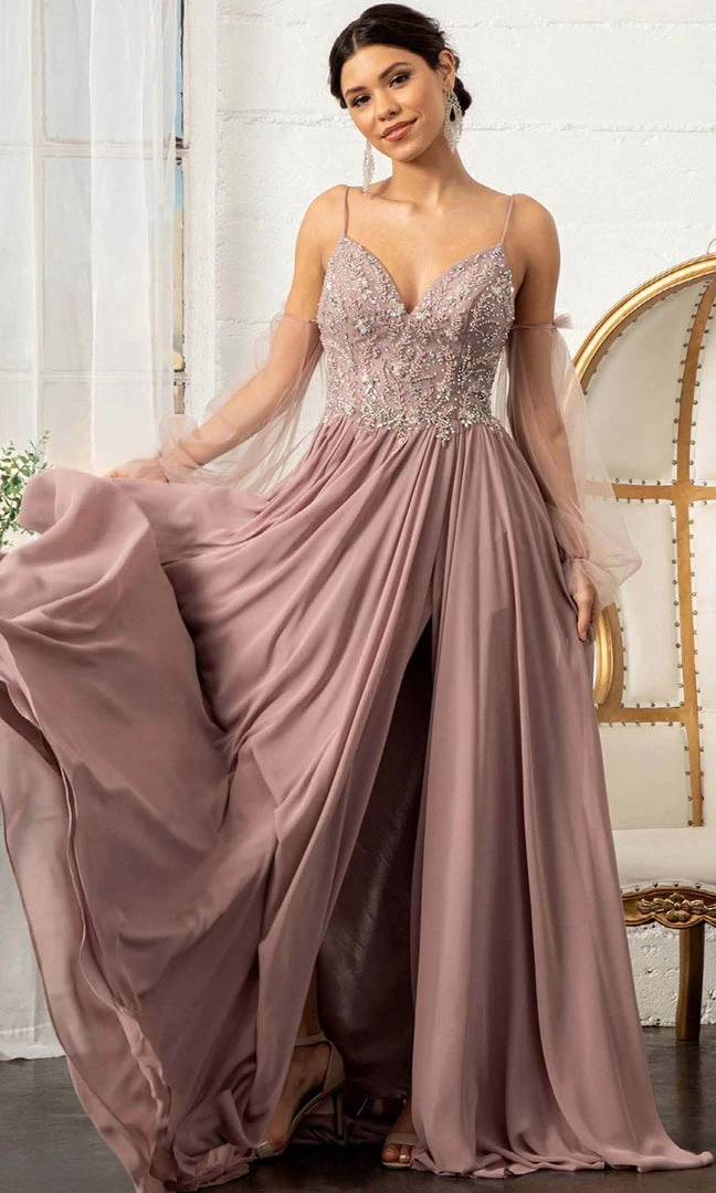 GLS By Gloria GL3005 - Sleeveless Deep V-neck Long Gown 5 GLS By Gloria GL3005 - Sleeveless Deep V-neck Long Gown